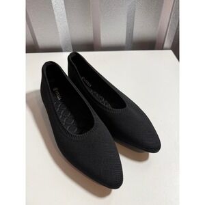 VIVAIA Black Knit Pointed Toe Ballet Flats Women's Comfort Shoes Size 43
